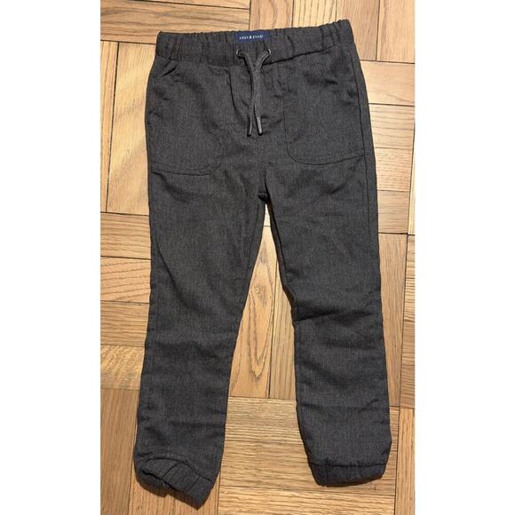 Boys Andy & Evan Black Rehan Brushed Jogger - Size 5 - Picture 1 of 5